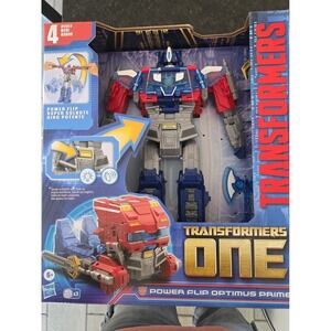 Transformers One‎ Power Flip Optimus Prime Robot Toy Ages 6+